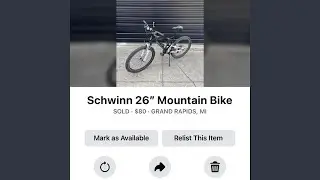 Sold My Bike