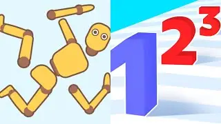 Ragdoll Break vs Number Master: Run and merge All Levels Gameplay Android, iOS P85