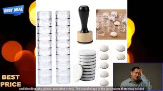1005002921214446 Round Stackable Jars Mini Ink Blending Tools Mixing Round domed Foams