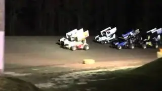 Super Dirt Week 2015 - Utica-Rome Sprint Car A-Main Flip