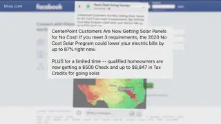 VERIFY: Viral Facebook post offering cash, tax credits for solar panel installation is fake