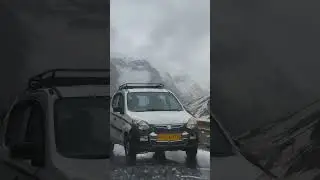 again khoksar .. #manali #snowfall #himachalpradesh
