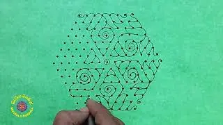 784. RANGOLI MUGGULU- MP-029-SJ- 15-8 dots #kolam#rangoli#mandana#haripan#eipan#gahuli#muruja#paddu