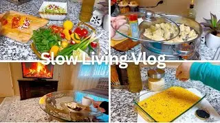 Slow Living Vlog | Dawat in new year | Silent Cooking & Baking Vlog | Cozy winter Day at🏠