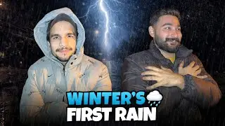 Winter's first rain 🌧️🥶 || Lahore me snowfall ❄️|| -1 Temperature 🌡️