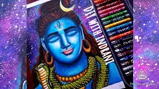 Shiva Drawing with oil pastel,lord Shiva Drawing,easy shiv Painting