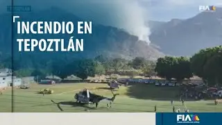 Incendio en Tepoztlán no ha podido ser sofocado ni con ayuda de helicópteros