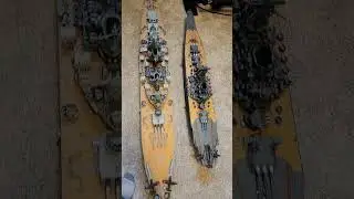Missouri vs. Yamato: 1/150 vs. 1/200 scale #shorts #rc #ships