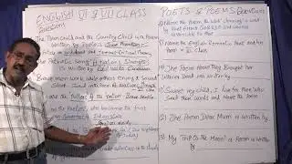 ENGLISH : POETS & POEMS : VI & VII CLASS OBJECTIVE BITS