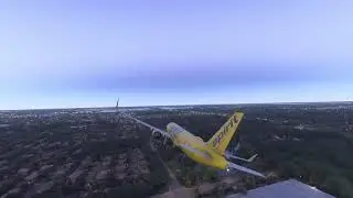 Spirit Airlines Airbus Over Miami Beach (GTA 6)