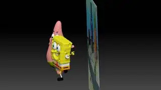 Zbrush work &ldquo;Spongebob and Patrick&rdquo;