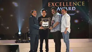 N.M. BADUSHA receiving Unique Times Excellence Award in the Terrain of Film Industry