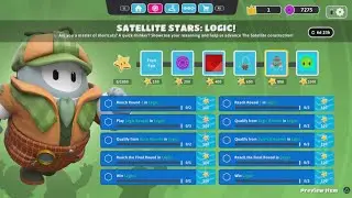 Fall Guys Star Detective Skin Challenge + New Satellite Stars: Logic! Mode Gameplay!