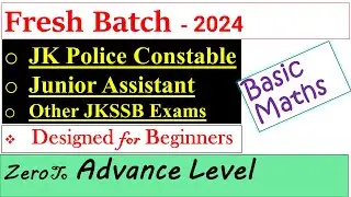 Good News for JKSSB Aspirants| Fresh Batch Starting for Basic Mathematics| Zero to Advance level|