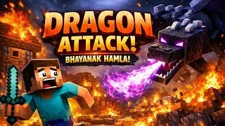 Minecraft Dragon Attack 😱 Ender Dragon Destroyed My World!