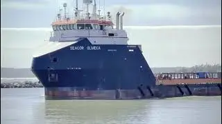 SEACOR OLMECA Barco de Suministros, R&iacute;o P&aacute;nuco, Tampico M&eacute;xico. 🇲🇽  🐬  🐬 