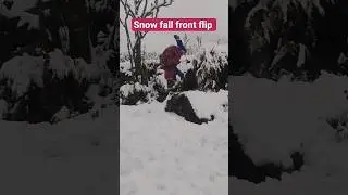 Snowfall Front Flip ❄️🔥 | Winter Stunt Gone Viral #snow #ytshorts #mountains #snowscoot #snowbros