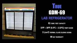 True GDM-69 Three-Section Glass Door Refrigerator (4392JJ REFRIG)