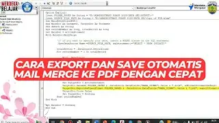 Cara Export dan Save Otomatis Mail Merge ke PDF dengan Cepat