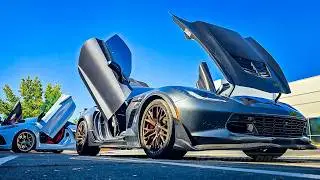 antony_dares upgraded his Corvette C7 Z06 with a Lambo Door Kit by the BEST, Vertical Doors, Inc.
