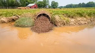 Massive Culvert Blockage Removed 💥 Instant Water Release