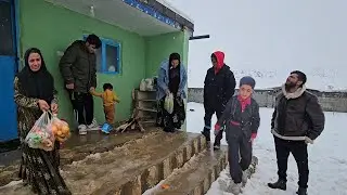 Friendship in a Snowy Day: Mr Hassan Family Visiting Ashraf Farm