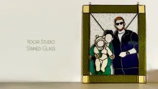 ✨ A beautiful family _ Custom Stained Glass👨&zwj;👩&zwj;👦