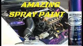 Color changing spray painted engine bay (DETAILED)