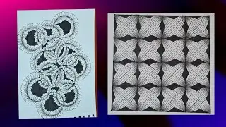 2 Easy Zentangle Patterns for Beginners | Step-by-Step Doodle Art