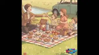 A Peaceful Family Picnic 🌸 | Ghibli-Style Relaxing Animation | Khatri Icon