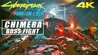 Fighting the Chimera Boss in Cyberpunk 2077 Phantom Liberty - 4k UHD