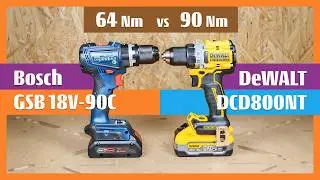 DeWalt DCD800NT-XJ vs Bosch GSB 18V-90C Comparison Brushless Drills with 90 Nm #dewalt #boschtools
