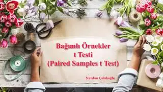 İki Bağımlı Grup Karşılaştırmas Paired Samples t Test SPSS Uygulamalı Nurdan Çolakoğlu