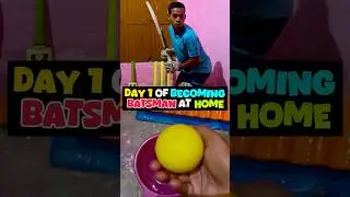 Day 1 Of Becoming Batsman At Home 🏏🏠 #cricketvlog #cricketreels  #cricketshorts #cricket