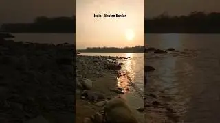 India - Bhutan peaceful border area❤️ Manas River🤍 Wonderful Sunset✨ Beautiful North East India❤️