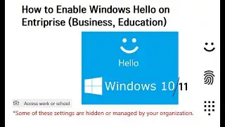 How to Enable Windows Hello on Domain (Business, Education) [Pin, Fingerprint...]