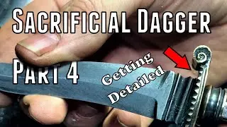Sacrificial Dagger Part 4: Freehand sculpting the guard and handle glue up