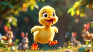 Baby Duckling’s Adorable Day With Forest Friends 🐥🌈