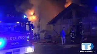 Incendio a Mareson, in Val di Zoldo
