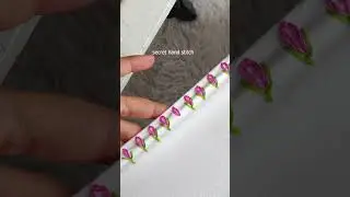 simple cute flower embroidery lace design|| flower lace design #embroidery #shorts #trend