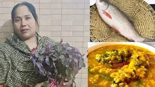 সুস্বাদু মজাদার রুই মাছের মুড়ো ঘন্ট🌼 সাথে কি কি রান্না করলাম?