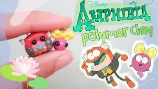 Amphibia Hop pop and Polly Polymer clay Charm Tutorial