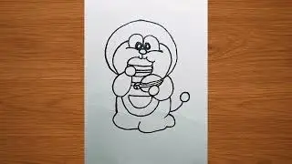 Doraemon with Dora Cakes Drawing// Easy Drawing 😍#youtube #doremon #doremoncake 