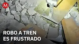 Frustran intento de descarrilar tren para robo de electrodomésticos en Guanajuato