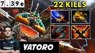 Yatoro Gyrocopter Safelane 22 Kills - Dota 2 Patch 7.39e Pro player Full Gameplay