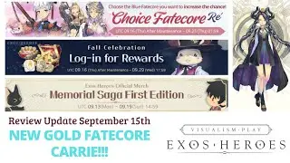 Review Update September 15th | New Gold Fatecore Carrie!!! | Exos Heroes Indonesia