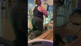 Planking on the reformer as a #plussize woman. #reformerpilates