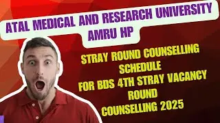AMRU | BDS  Stray vacancy round online  counseling | 2025