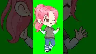 Green Screen Animated Gacha sticker 049 | #shorts #greenscreen