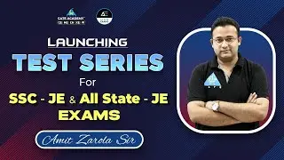Launching Test Series For SSC-JE & All State-JE Exams By Amit Zarola Sir